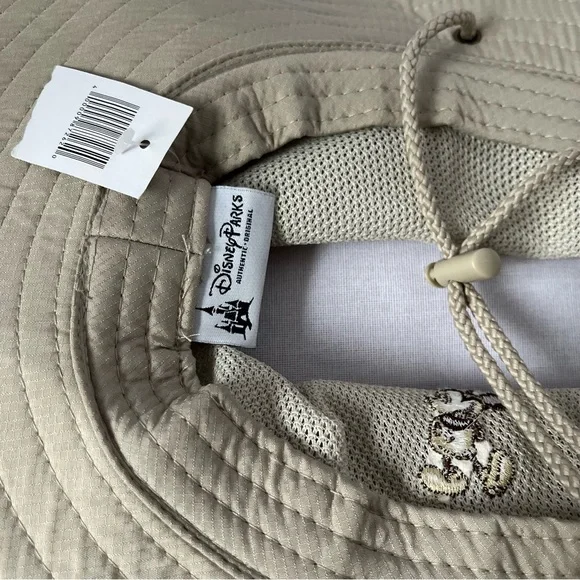 Official Disney Parks Safari Bucket Hat Mesh Sun Protection Beige NWT - Picture 3 of 4